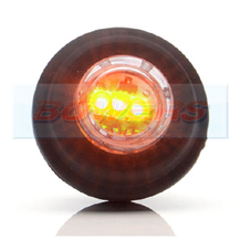 WAS W80 12v/24v LED Push In Round Amber Side Marker Light Lamp
